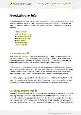example page 5 from our offline Travel Guide for New Caledonia